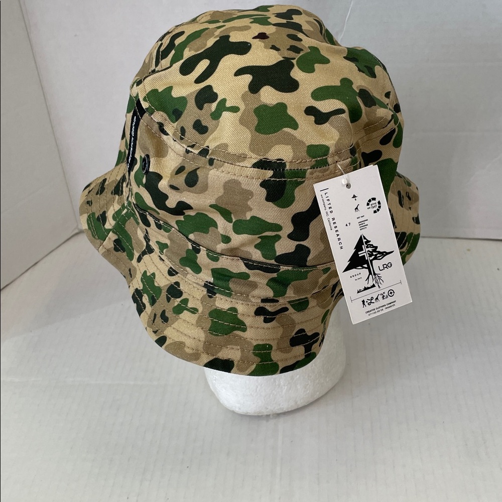 LRG Camo Bucket Hat with Black Embroidered Logo - Picture 3 of 6
